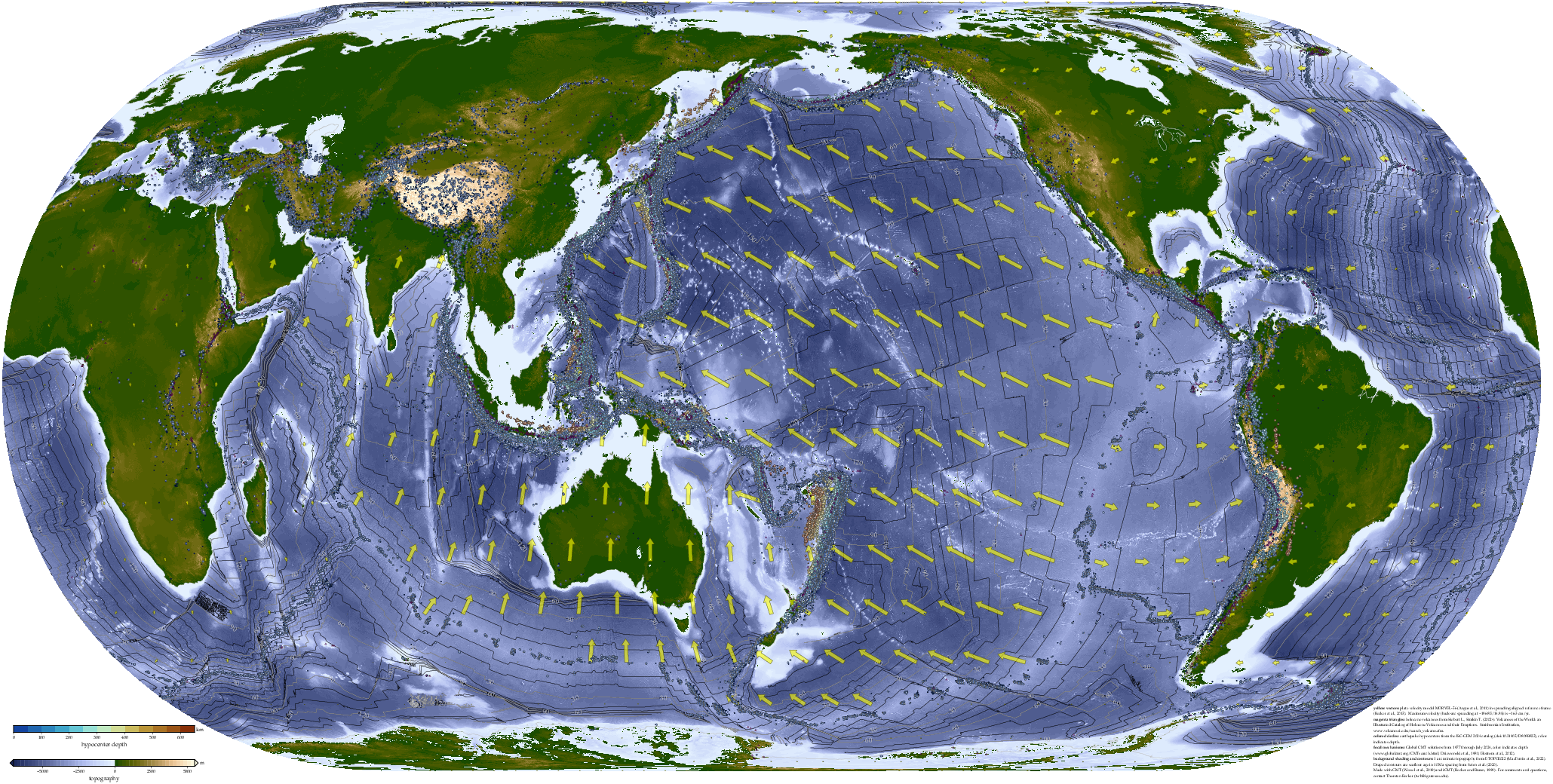 Pacific centered map