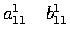 $a_{11}^1 \quad b_{11}^1$